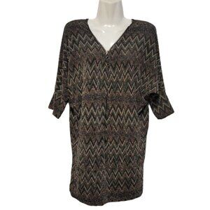 𝅺SPARKLY Brown and Black Zig Zag- One Size Fits Most